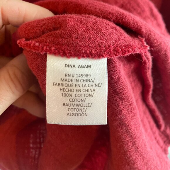 ANTHROPOLGIE DINA AGAM Bohemian Textured Pom Pom Top - Picture 4 of 5